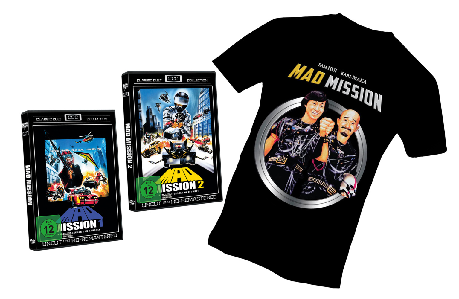 Mad Mission Doppelpack 1+2 inkl. T-Shirt (Größe L)