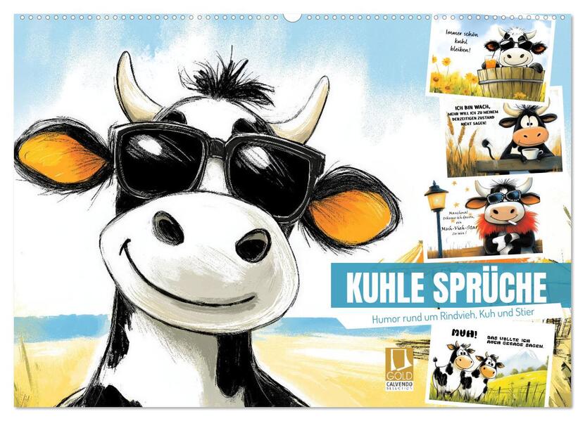 Kuhle Sprüche (Wandkalender 2026 DIN A2 quer) CALVENDO Monatskalender