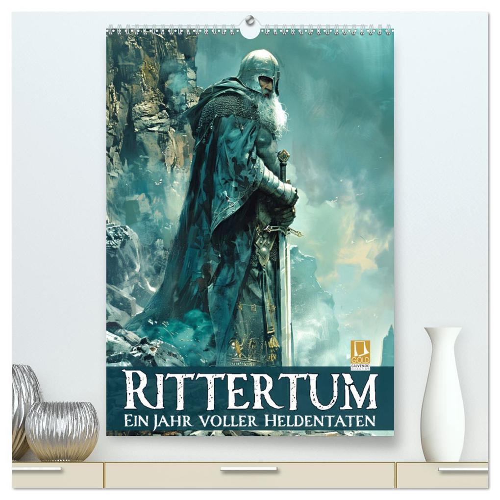 Rittertum - ein Jahr voller Heldentaten (hochwertiger Premium Wandkalender 2026 DIN A2 hoch) Kunstdruck in Hochglanz