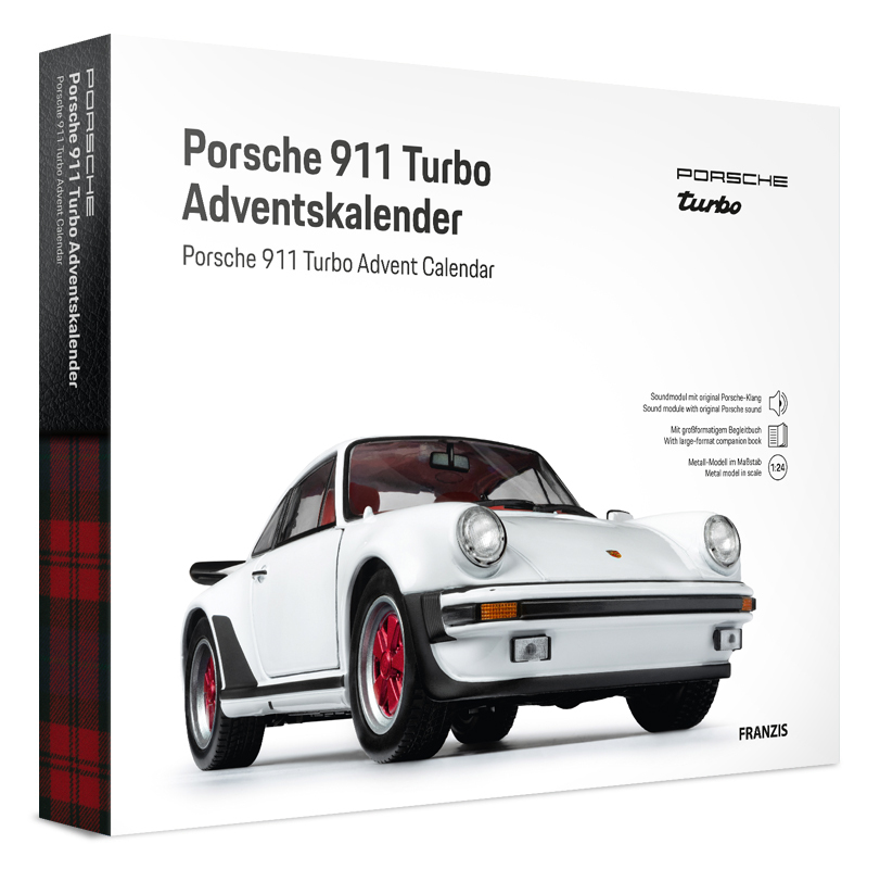 Franzis Verlag GmbH Franzis 67322 - Porsche 911 Turbo Adventskalender - Maßstab 1, 24 In Grand-Prix-Weiß