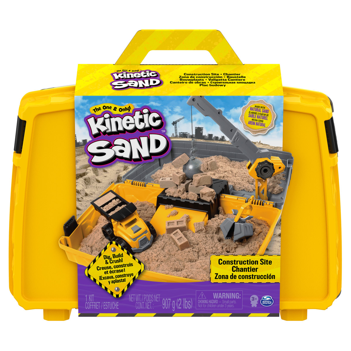 Kinetic-Sand-Spielzeug Grabe und zerstöre die Baustelle Koffer für Kinder a - Image 10