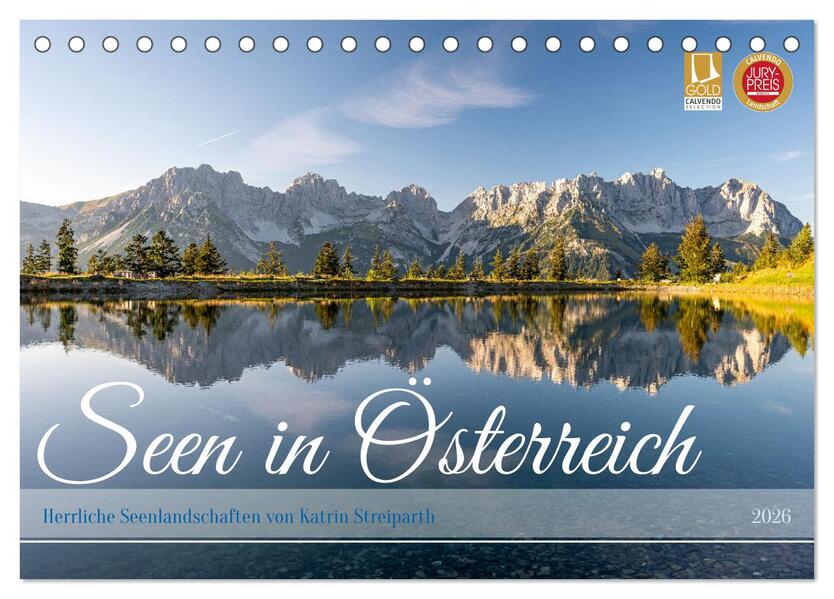 Seen in Österreich (Tischkalender 2026 DIN A5 quer) CALVENDO Monatskalender