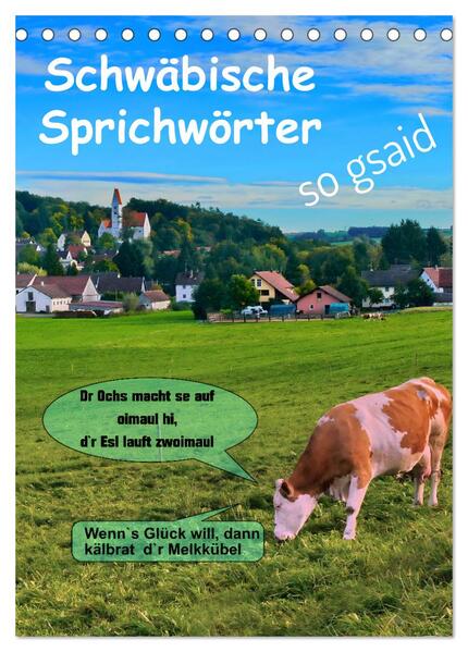 Schwäbische Sprichwörter - so gsaid (Tischkalender 2026 DIN A5 hoch) CALVENDO Monatskalender