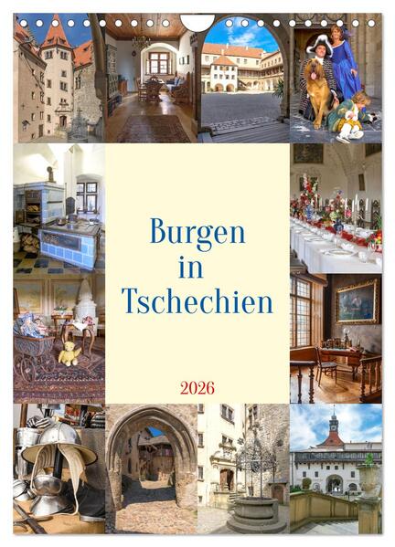 Burgen in Tschechien (Wandkalender 2026 DIN A4 hoch) CALVENDO Monatskalender