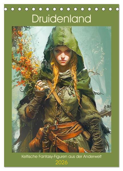 Druidenland. Keltische Fantasy-Figuren aus der Anderwelt (Tischkalender 2026 DIN A5 hoch) CALVENDO Monatskalender