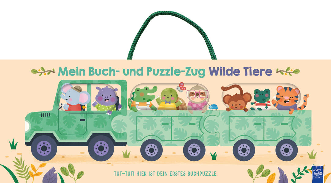 Mein Buch- und Puzzle-Zug: Wilde Tiere