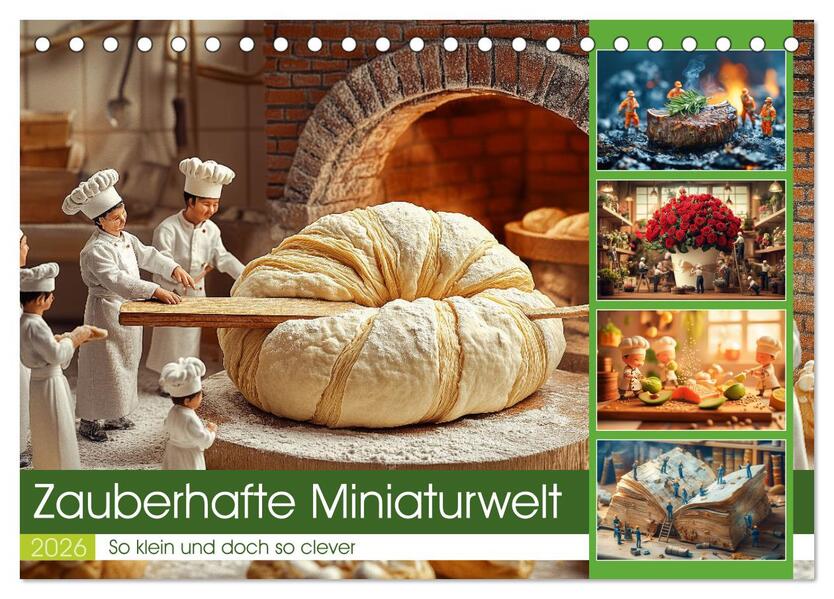 Zauberhafte Miniaturwelt (Tischkalender 2026 DIN A5 quer) CALVENDO Monatskalender