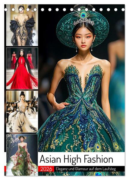 Asian High Fashion. Eleganz und Glamour auf dem Laufsteg (Tischkalender 2026 DIN A5 hoch) CALVENDO Monatskalender
