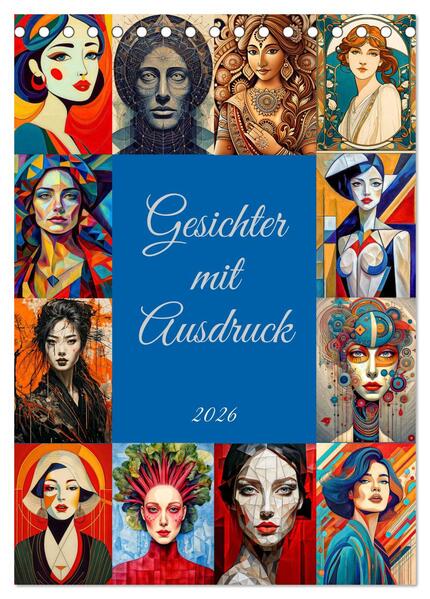Gesichter mit Ausdruck (Tischkalender 2026 DIN A5 hoch) CALVENDO Monatskalender