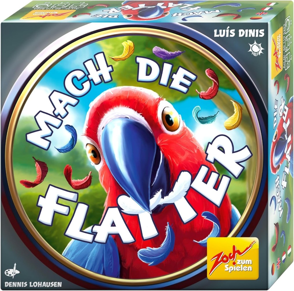Zoch 601105203 - Mach die Flatter Witziges Papagei-Verwirrspiel ab 6 Jahren