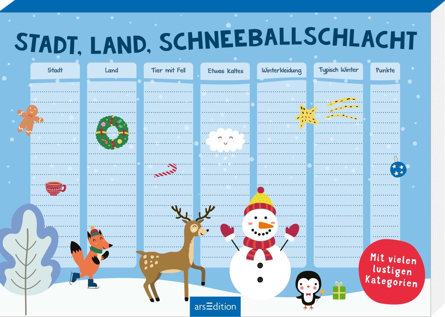 Stadt Land Schneeballschlacht