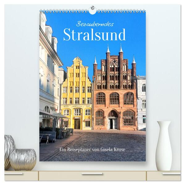 Bezauberndes Stralsund (hochwertiger Premium Wandkalender 2026 DIN A2 hoch) Kunstdruck in Hochglanz