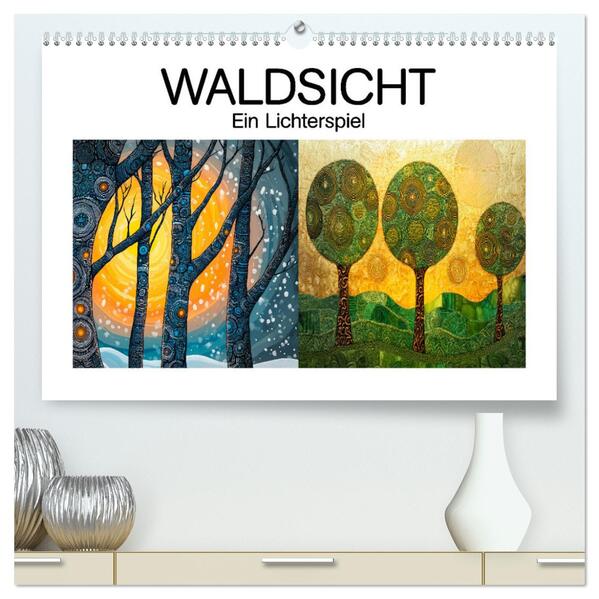 Waldsicht - Ein Lichterspiel (hochwertiger Premium Wandkalender 2026 DIN A2 quer) Kunstdruck in Hochglanz