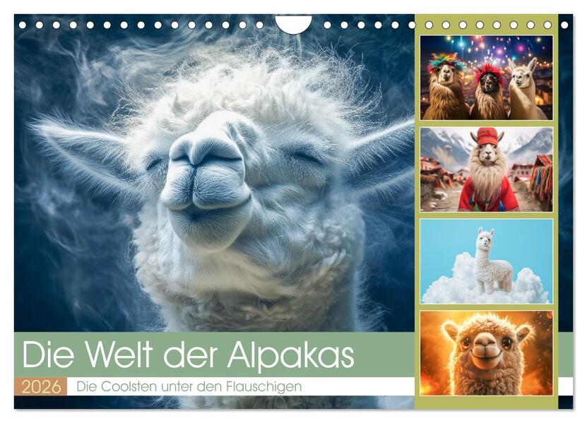 Die Welt der Alpakas (Wandkalender 2026 DIN A4 quer) CALVENDO Monatskalender