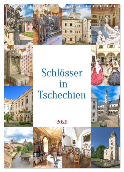 Schösser in Tschechien (Wandkalender 2026 DIN A3 hoch) CALVENDO Monatskalender