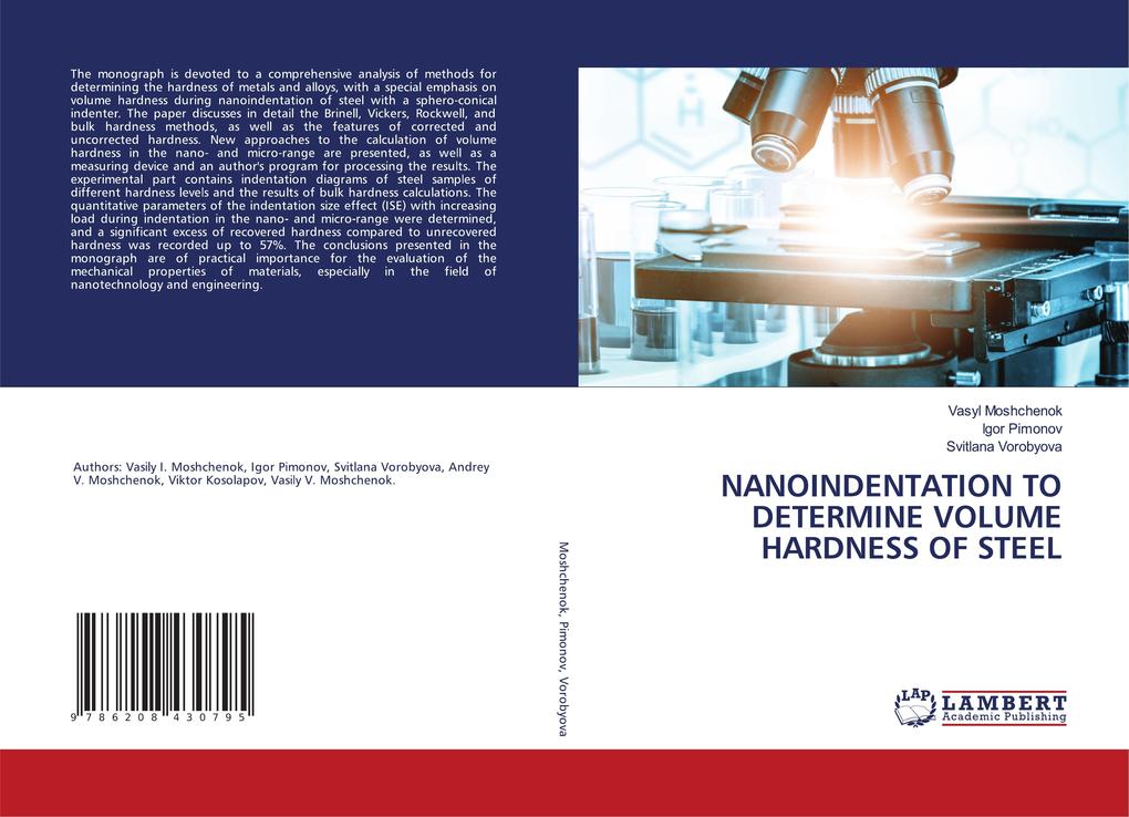 NANOINDENTATION TO DETERMINE VOLUME HARDNESS OF STEEL