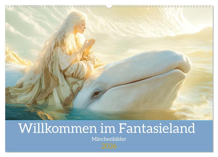 Willkommen im Fantasieland - Märchenbilder (Wandkalender 2026 DIN A2 quer) CALVENDO Monatskalender