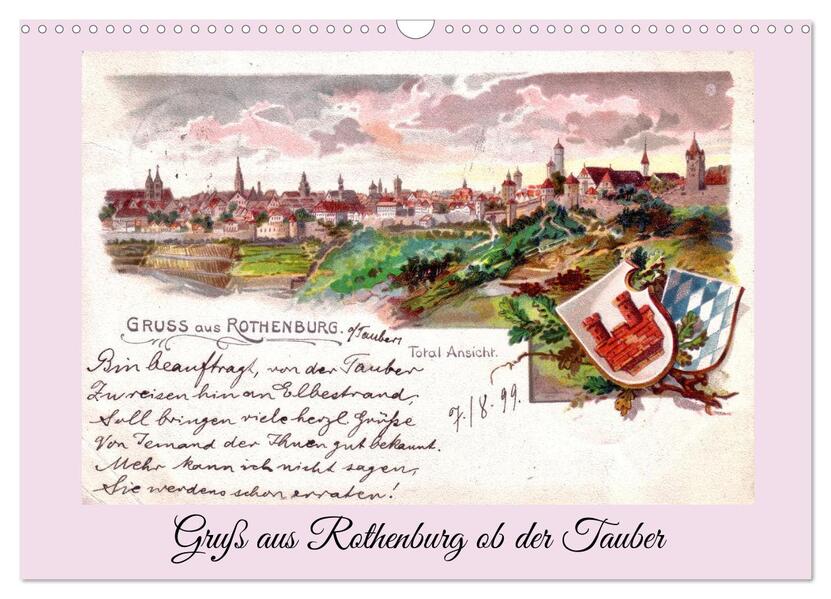 Gruß aus Rothenburg ob der Tauber (Wandkalender 2026 DIN A3 quer) CALVENDO Monatskalender