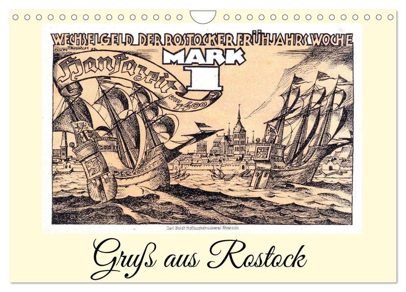 Gruß aus Rostock (Wandkalender 2026 DIN A4 quer) CALVENDO Monatskalender