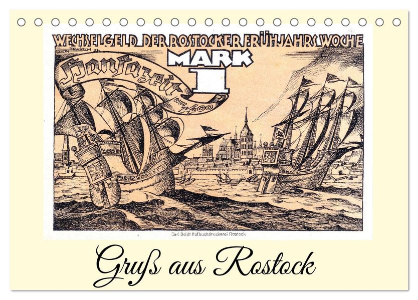 Gruß aus Rostock (Tischkalender 2026 DIN A5 quer) CALVENDO Monatskalender
