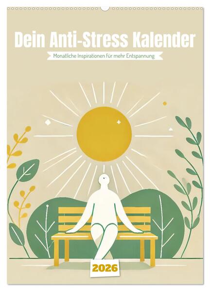 Dein Anti-Stress Kalender - Monatliche Inspirationen für mehr Entspannung (Wandkalender 2026 DIN A2 hoch) CALVENDO Monatskalender