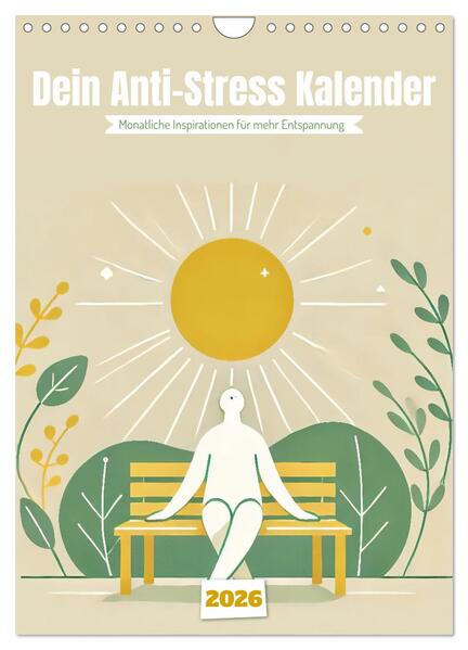 Dein Anti-Stress Kalender - Monatliche Inspirationen für mehr Entspannung (Wandkalender 2026 DIN A4 hoch) CALVENDO Monatskalender