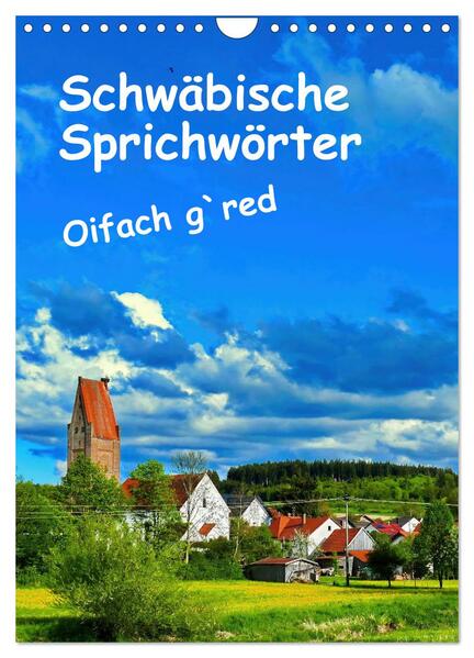 Schwäbische Sprichwörter Oifach g`redt (Wandkalender 2026 DIN A4 hoch) CALVENDO Monatskalender
