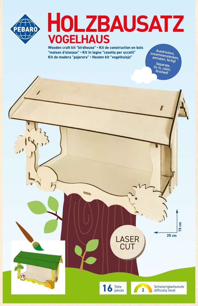 PEBARO 848/8L - Holzbausatz Nistkasten Laser cut Bastelset
