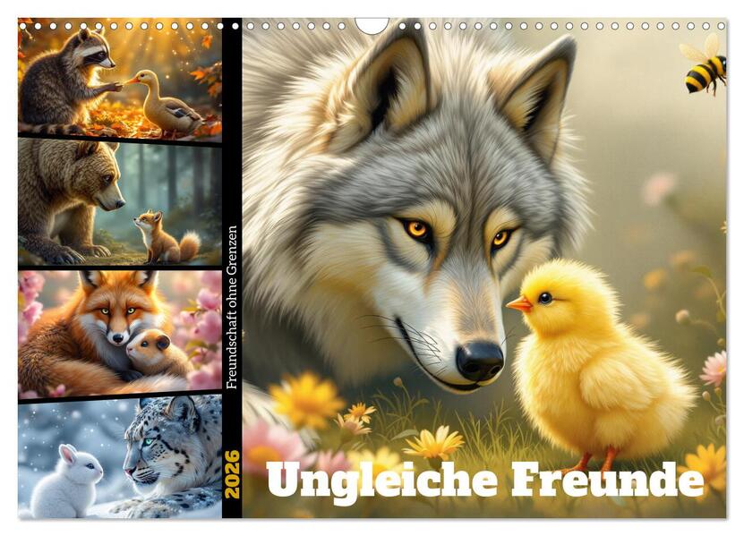 Ungleiche Freunde (Wandkalender 2026 DIN A3 quer) CALVENDO Monatskalender