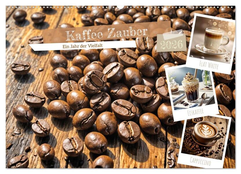 Kaffee Zauber - Ein Jahr der Vielfalt (Wandkalender 2026 DIN A2 quer) CALVENDO Monatskalender
