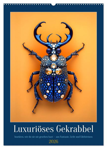 Luxuriöses Gekrabbel (hochwertiger Premium Wandkalender 2026 DIN A2 hoch) Kunstdruck in Hochglanz