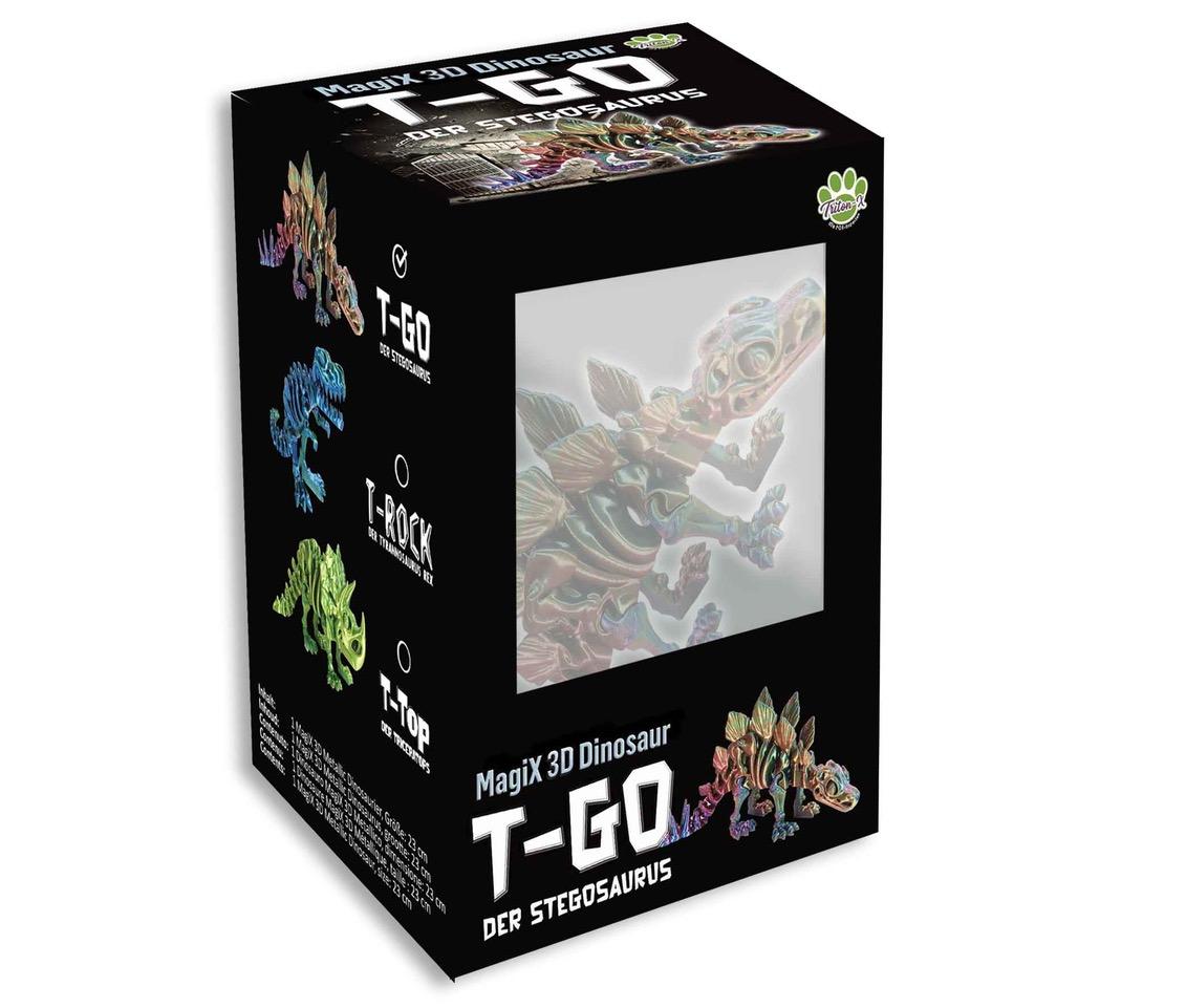 T-GO der Stegosaurus 3D Metallic Dino 23cm