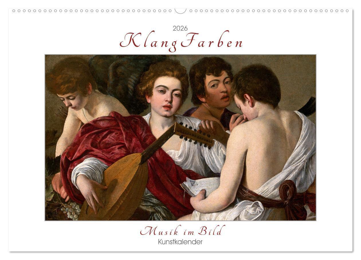 KlangFarben - Musik im Bild Kunstkalender (Wandkalender 2026 DIN A2 quer) CALVENDO Monatskalender