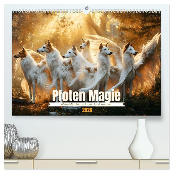 Pfoten Magie (hochwertiger Premium Wandkalender 2026 DIN A2 quer) Kunstdruck in Hochglanz