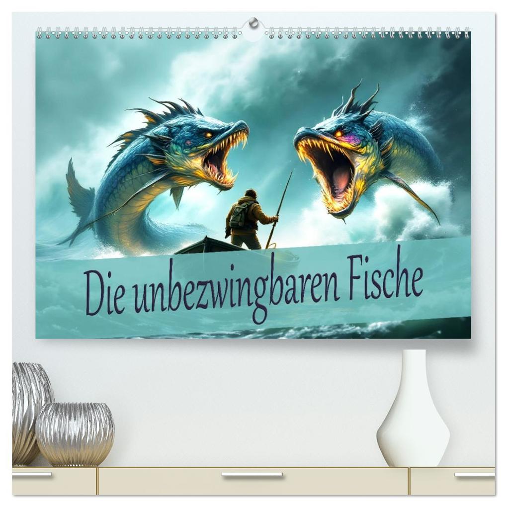 Die unbezwingbaren Fische (hochwertiger Premium Wandkalender 2026 DIN A2 quer) Kunstdruck in Hochglanz