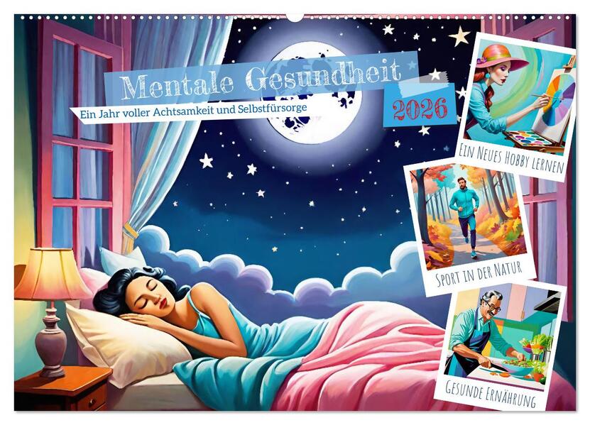 Mentale Gesundheit (Wandkalender 2026 DIN A2 quer) CALVENDO Monatskalender