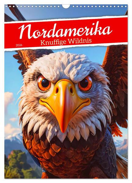 Nordamerika - Knuffige Wildnis (Wandkalender 2026 DIN A3 hoch) CALVENDO Monatskalender