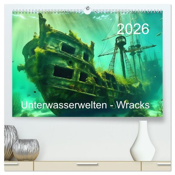 Unterwasserwelt der Wracks 2026 (hochwertiger Premium Wandkalender 2026 DIN A2 quer) Kunstdruck in Hochglanz