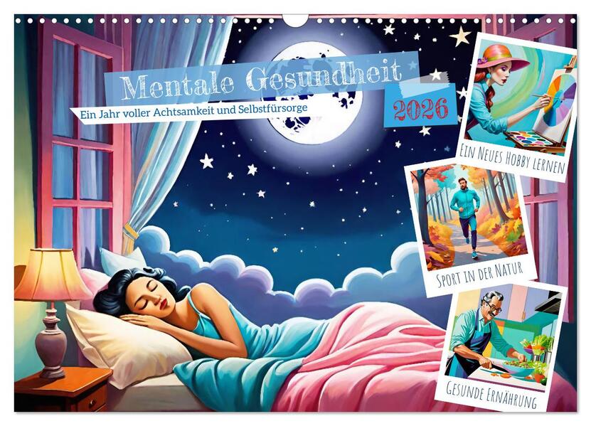 Mentale Gesundheit (Wandkalender 2026 DIN A3 quer) CALVENDO Monatskalender