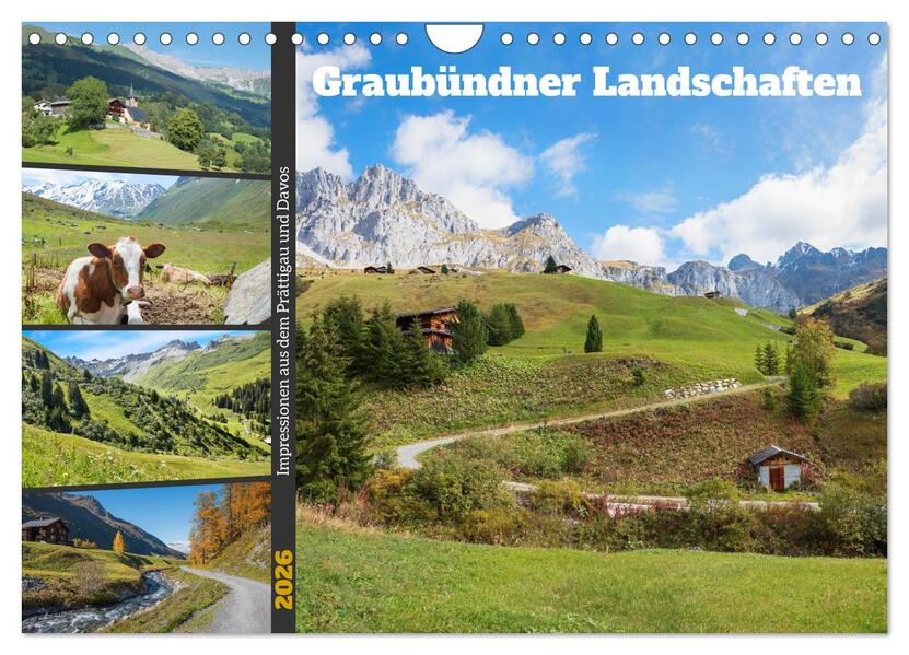 Graubündner Landschaften (Wandkalender 2026 DIN A4 quer) CALVENDO Monatskalender
