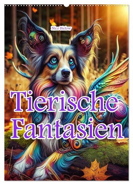 Tierische Fantasien (Wandkalender 2026 DIN A2 hoch) CALVENDO Monatskalender