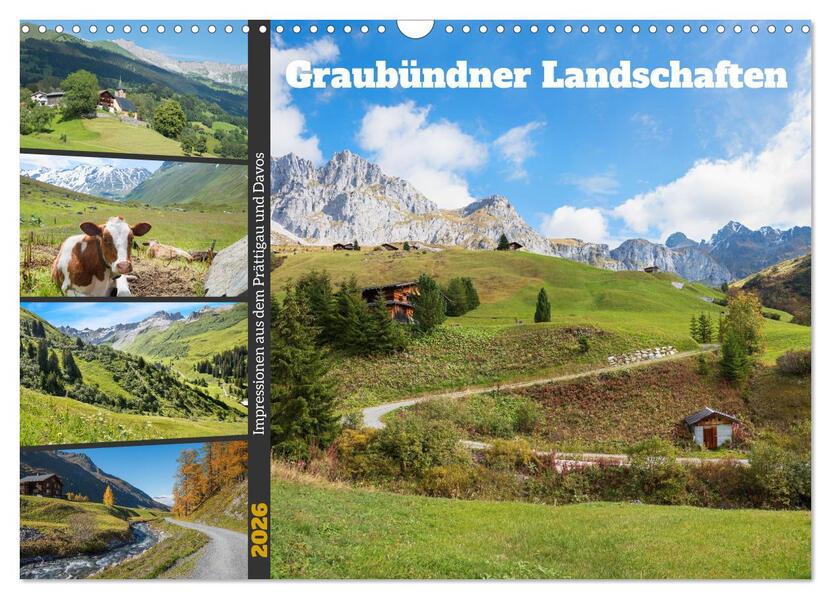 Graubündner Landschaften (Wandkalender 2026 DIN A3 quer) CALVENDO Monatskalender
