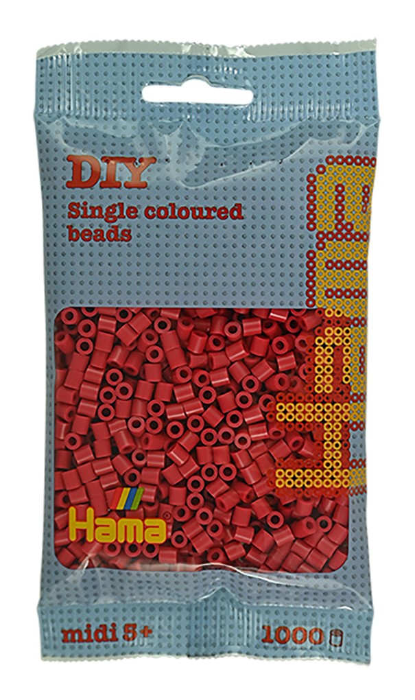 Hama 207-114 - Perlenbeutel 1000 Stck. Kirschrot
