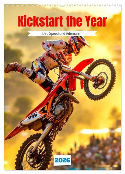 Kickstart the Year - Dirt Speed und Adrenalin (Wandkalender 2026 DIN A2 hoch) CALVENDO Monatskalender