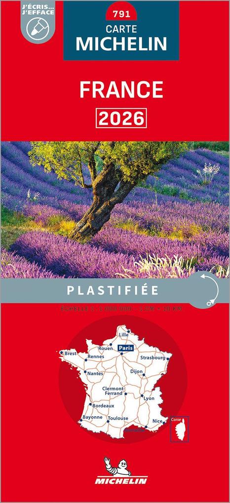 Michelin Frankreich 2026 (plastifiziert)