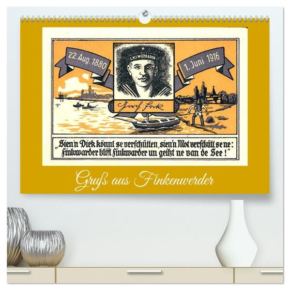 Gruß aus Finkenwerder (hochwertiger Premium Wandkalender 2026 DIN A2 quer) Kunstdruck in Hochglanz