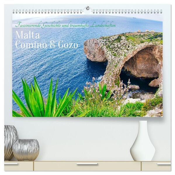 Malta Comino & Gozo (hochwertiger Premium Wandkalender 2026 DIN A2 quer) Kunstdruck in Hochglanz