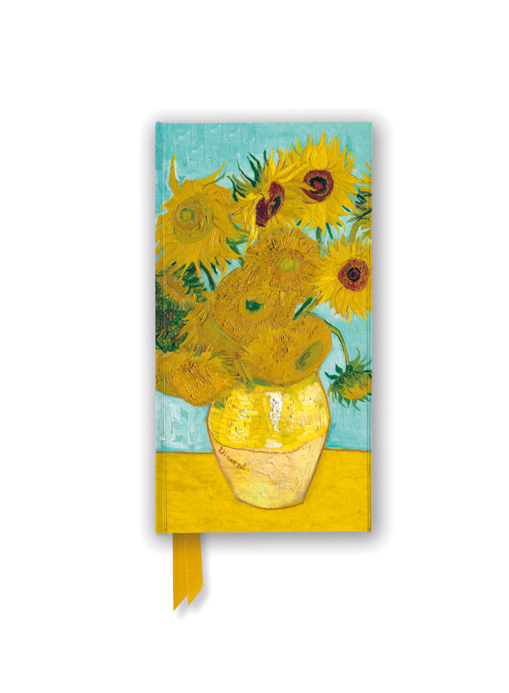 Schmales Hardcover-Notizbuch: Vincent van Gogh Sonnenblumen