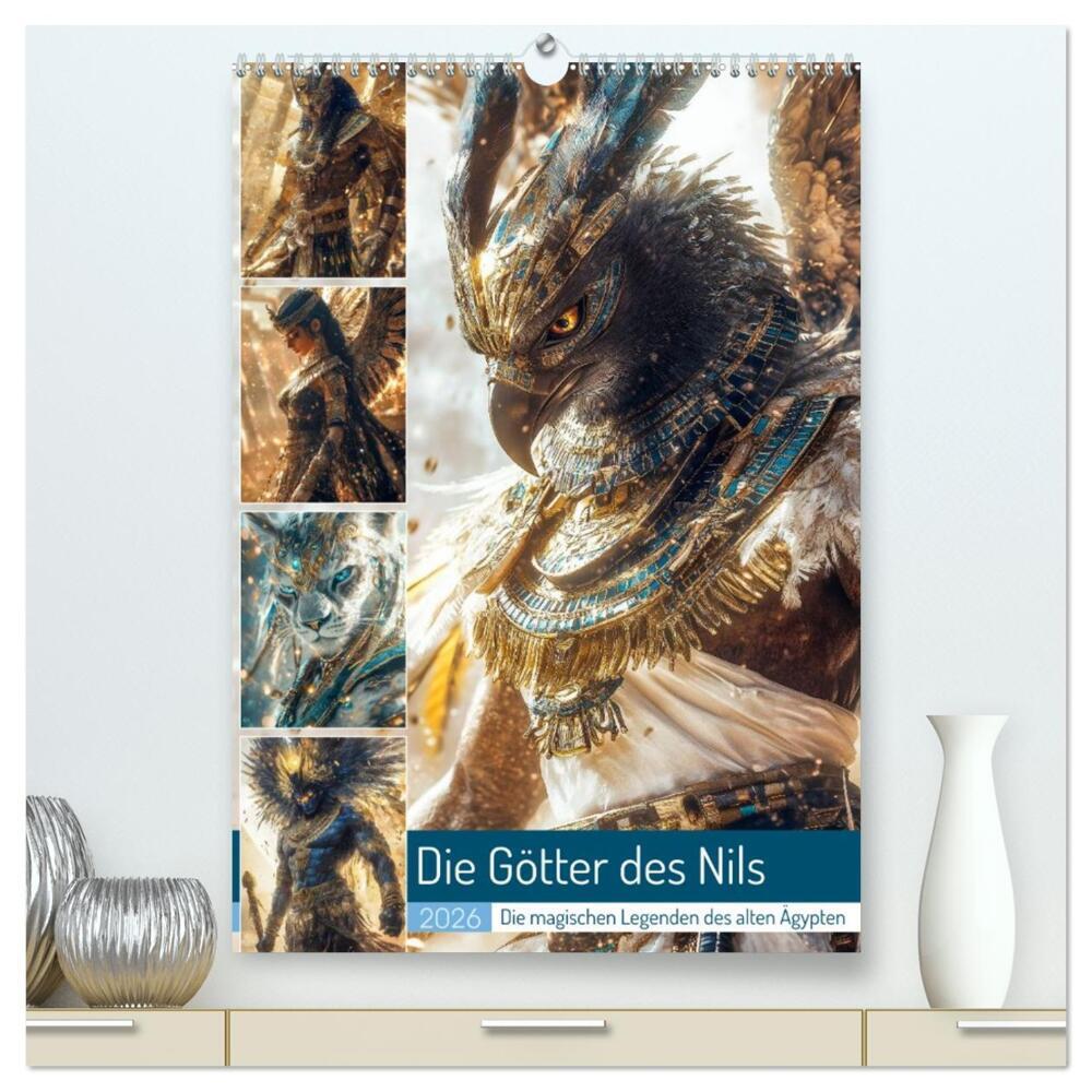 Die Götter des Nils (hochwertiger Premium Wandkalender 2026 DIN A2 hoch) Kunstdruck in Hochglanz