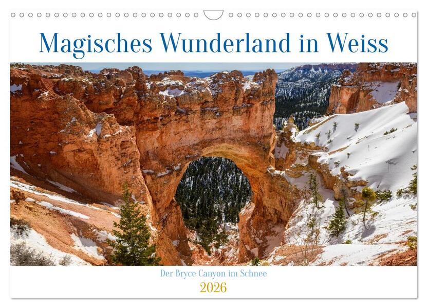 Magisches Wunderland in Weiss (Wandkalender 2026 DIN A3 quer) CALVENDO Monatskalender